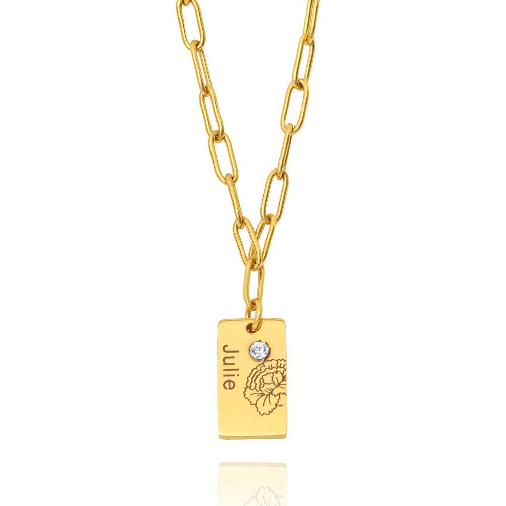 Luminnessa Jewelry Birth flower personalized necklace