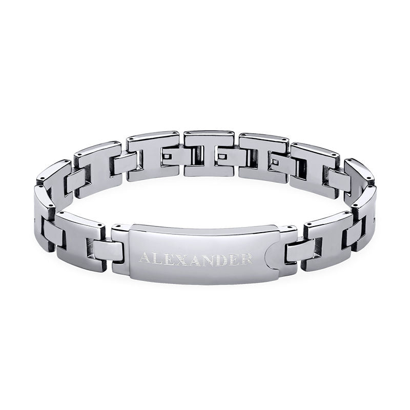 Stainless Steel Men's Bracelet with Engraving – Luminessa Jewelry